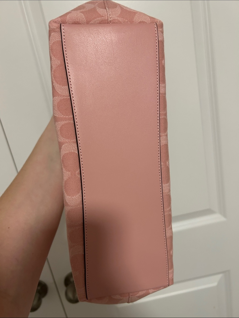 coach pink denim laurel shoulder bag - Picture 6 of 8
